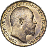 1908 Penny - Edward VII British Bronze Coin - Superb REF-A