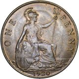 1920 Penny - George V British Bronze Coin - Very Nice
