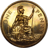 1937 Proof Penny - George VI British Bronze Coin - Superb