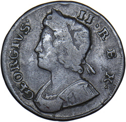 1738 Halfpenny - George II British Copper Coin