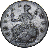 1753 Halfpenny - George II British Copper Coin