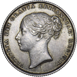 1839 Shilling - Victoria British Silver Coin - Superb