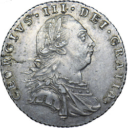 1787 Sixpence - George III British Silver Coin - Very Nice