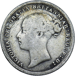 1887 Sixpence (Young Head) - Victoria British Silver Coin