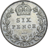 1902 Matt Proof Sixpence - Edward VII British Silver Coin - Superb