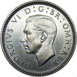 1937 Proof Sixpence - George VI British Silver Coin - Superb