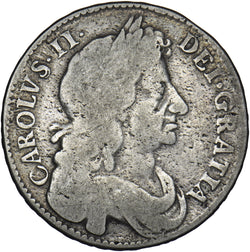 1676 Halfcrown (S over lower S) - Charles II British Silver Coin