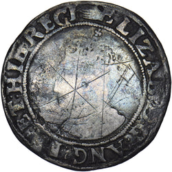 1590-92 Shilling (mm. hand) - Elizabeth I British Silver Hammered Coin