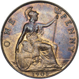 1905 Penny - Edward VII British Bronze Coin - Superb