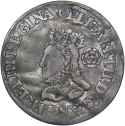 1568 Milled Sixpence - Elizabeth I British Silver Coin - Nice