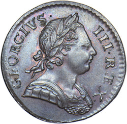 1771 Halfpenny - George III British Copper Coin - Very Nice