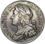 1739 Shilling - George II British Silver Coin - Very Nice