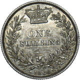 1868 Shilling - Victoria British Silver Coin - Very Nice
