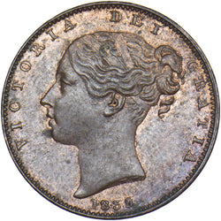 1839 Farthing - Victoria British Copper Coin - Superb