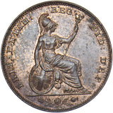 1839 Farthing - Victoria British Copper Coin - Superb