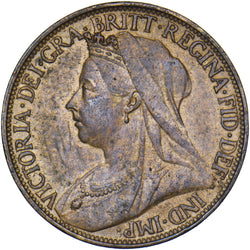 1900 Farthing - Victoria British Bronze Coin - Very Nice