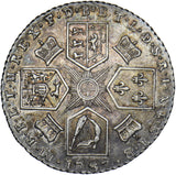 1787 Sixpence - George III British Silver Coin - Very Nice