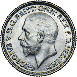 1928 Sixpence - George V British Silver Coin - Very Nice