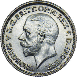 1933 Sixpence - George V British Silver Coin - Superb