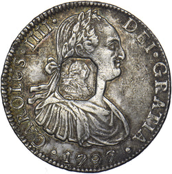 1797/1804 Octagonal Countermarked Mexico Dollar -George III British Silver Coin