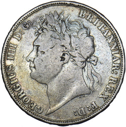 1822 Secundo Crown (Mount Marks) - George IV British Silver Coin