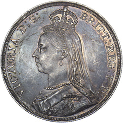 1892 Crown - Victoria British Silver Coin - Very Nice