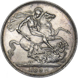 1892 Crown - Victoria British Silver Coin - Very Nice