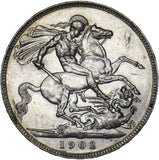 1902 Crown - Edward VII British Silver Coin - Very Nice
