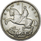 1935 Crown - George V British Silver Coin - Superb