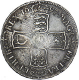 1697 Halfcrown - William III British Silver Coin