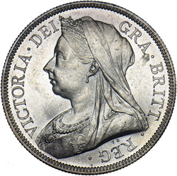 1893 Halfcrown - Victoria British Silver Coin - Superb