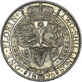 1896 Florin - Victoria British Silver Coin - Superb