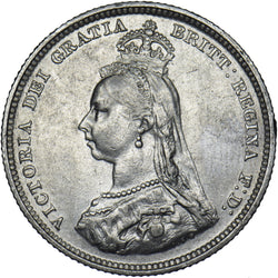 1887 Shilling - Victoria British Silver Coin - Nice