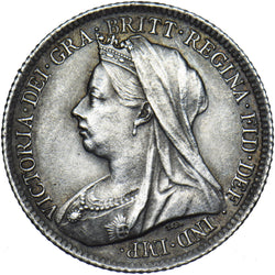 1900 Sixpence - Victoria British Silver Coin - Very Nice