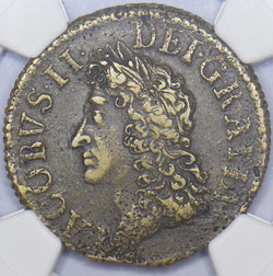 1690 May Ireland Gunmoney Halfcrown (NGC AU53) - James II Copper/Brass Coin Nice