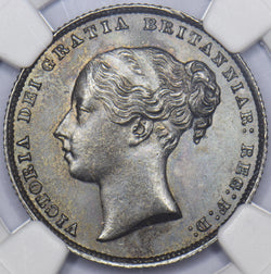 1865 Shilling (NGC MS62) - Victoria British Silver Coin - Superb