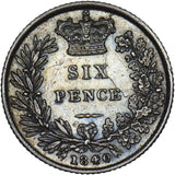 1840 Sixpence - Victoria British Silver Coin - Very Nice