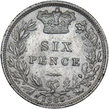 1885 Sixpence - Victoria British Silver Coin - Very Nice