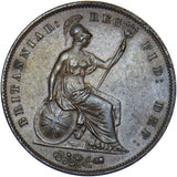 1853 Penny (OT) - Victoria British Copper Coin - Superb