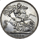 1898 LXII Crown - Victoria British Silver Coin - Superb