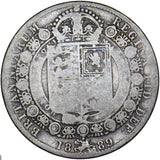 1889 Halfcrown (Rare Dies 2C) - Victoria British Silver Coin