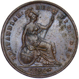 1853 Penny (OT) - Victoria British Copper Coin - Very Nice