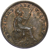 1835 Third Farthing - William IV British Copper Coin - Very Nice