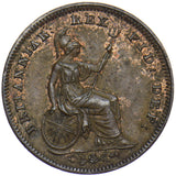 1835 THIRD FARTHING - WILLIAM IV BRITISH COPPER COIN - VERY NICE