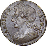1673 Halfpenny - Charles II British Copper Coin - Very Nice