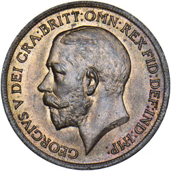 1917 Penny - George V British Bronze Coin - Superb