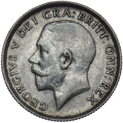 1915 Shilling - George V British Silver Coin - Nice