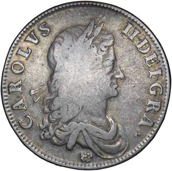 1662 Crown - Charles II British Silver Coin - Nice