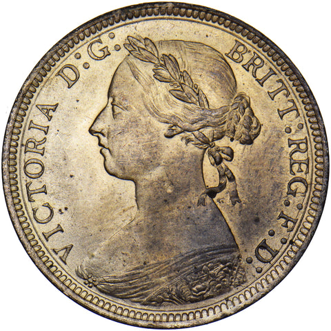 1891 Halfpenny - Victoria British Bronze Coin - Superb