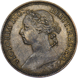 1881 Farthing - Victoria British Bronze Coin - Very Nice